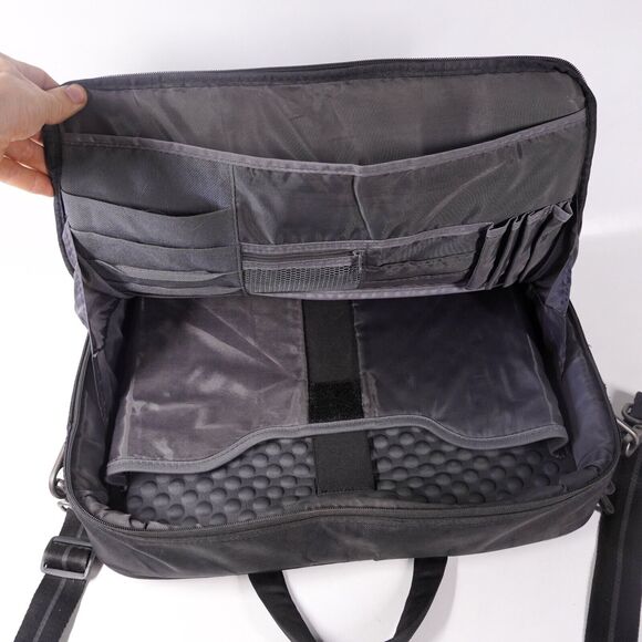 Dell Laptop Computer Crossbody Shoulder Travel Bag Briefcase Messenger Bag 17" - Picture 3 of 11